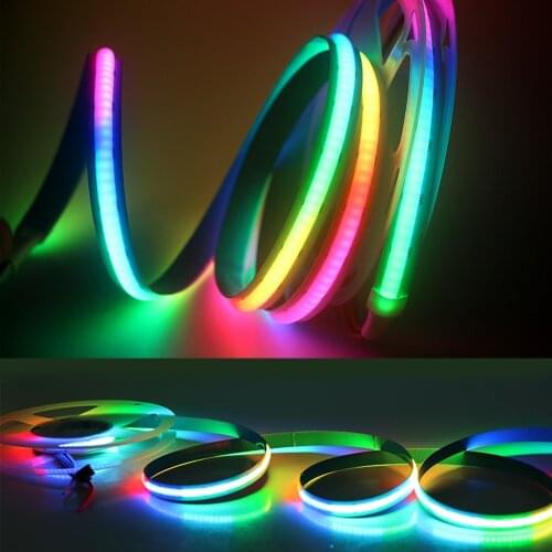 High Density Flex Dream Color FOB Led Strip (Same as SK6812) RGB Smart Full Color COB Strip 5V Addressable Magic Digital Light