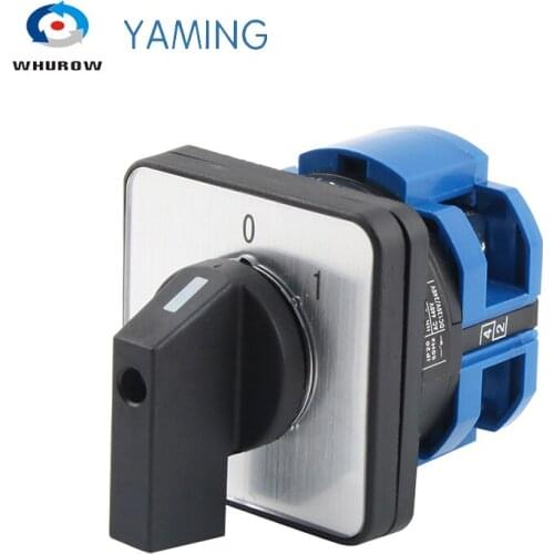 Universal Changeover Switch 2 Position On-off (0-1) 690V 63A 1 Phase Rotary Cam Switches Manual Electrical YMW26-63/1 LW26