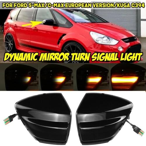 1 Pair Side Rearview Mirror Indicator Light Turn Signal Lamp Blinker Repeater for Ford S-Max 2007-2014 Kuga C394 2008-2012 C-Max