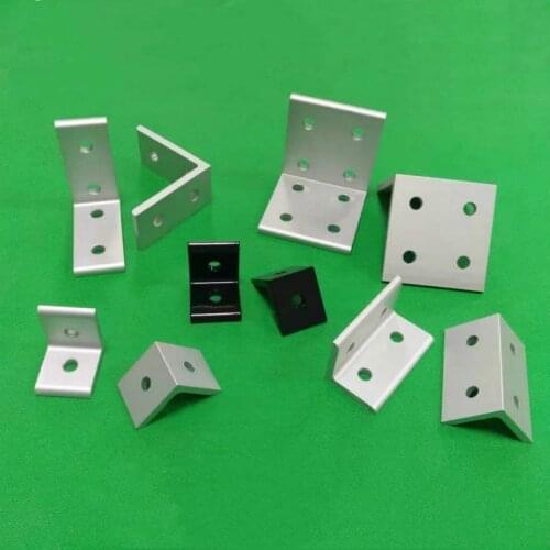 2 Holes Vertical Corner Brackets 1515 2020 3030 4040 4545 Aluminum Alloy 2 Hole 90 degreee Inside Corner Bracket