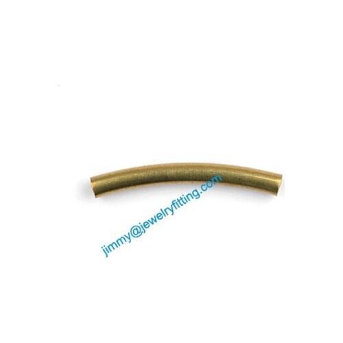 2013 New Jewelry findings Bent curved tube beads spacer tube beads for bracelet 2*18mm