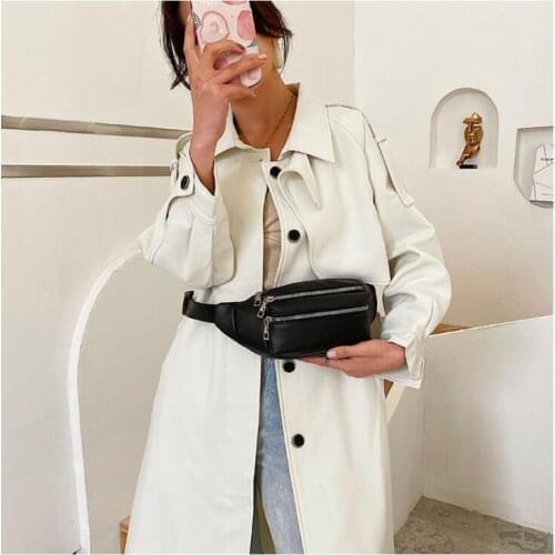2021 New Womens PU Waist Bags Waist Pack Female Crossbody Chest Bags