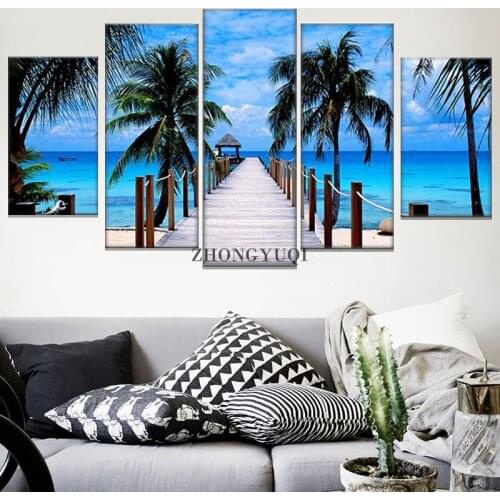 Canvas 5 Piece Wall Art Prints Image High Quality Home Decor Modular Pictures Landscape Posters Living Room Decoration Paintings