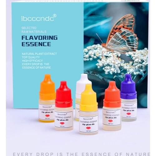 6pcs 5ml Handmade Food Grade Aroma Fruit Flower Fragrance Flavor Essence Used for Lipstick Lip Gloss Makeup Diy