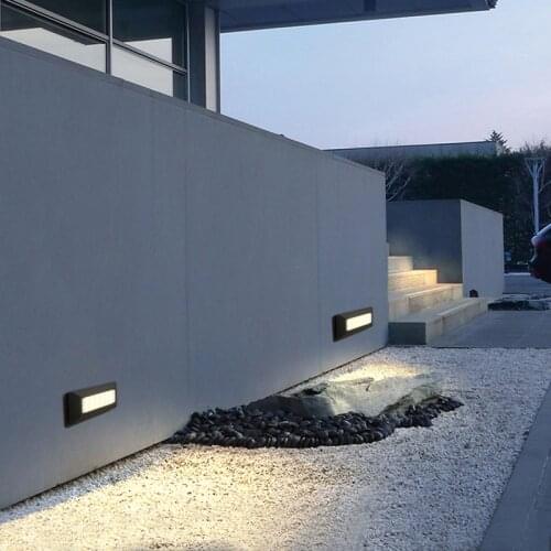 6W Embedded Led Stair Light AC85-265V Indoor Outdoor Waterproof IP65 led Corner Wall light Stairs Step staircase lamp Footlight