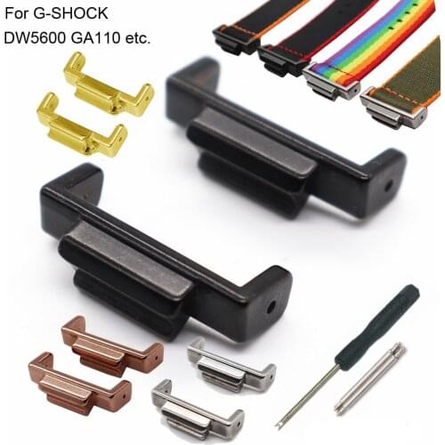 Stainless Steel Watch Strap Adapter for Casio G-SHOCK DW5600 GA110 22mm to 16mm Connectors GSHOCK Watchband DIY Converter