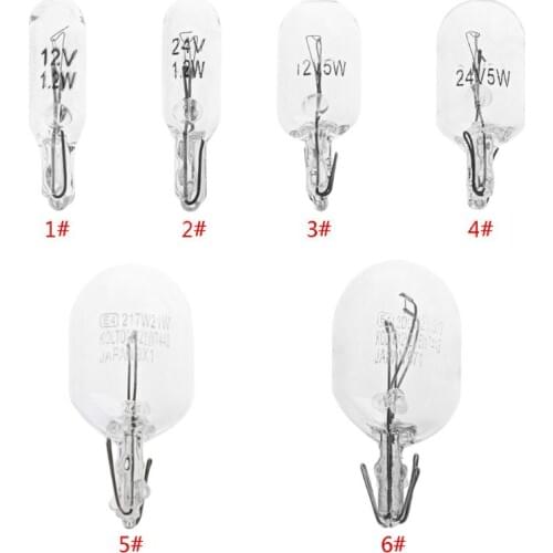 Car Light Bulbs T10 W5W White Color 5W 194 501 Halogen Bulb Side Wedges Car Light Source Instrument Lamp