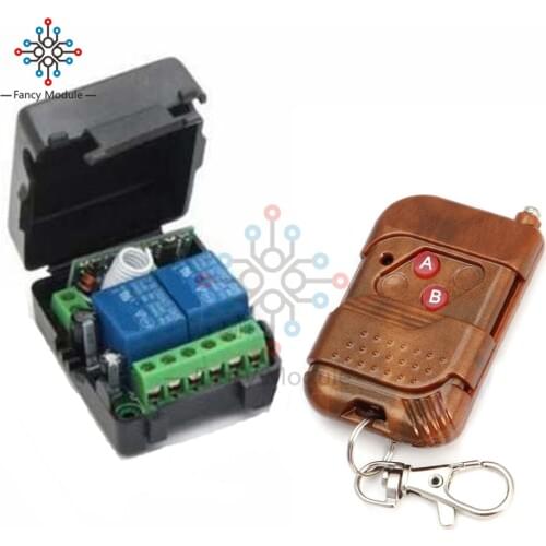 DC 12v 10A relay 2CH wireless RF Remote Control Switch Transmitter+ Receiver car