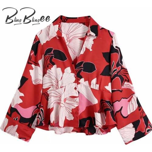 Женские красные рубашки BlingBlingee China At AliExpress