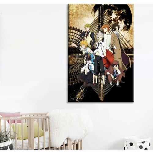 Bungou Stray Dogs Canvas Poster Popular Classic Japanese Anime Home Decor Silk Poster Picture Print Wall Decor