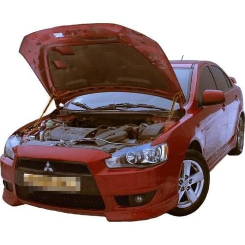 For Mitsubishi Lancer X 2007- Front Bonnet Hood Modify Gas Struts Carbon Fiber Spring Damper Lift Support Absorber