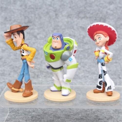 Disney Toy Story 4 Talking Woody Jessie Buzz Lightyear PVC Action Figures Model Doll Anime Limited Collection Toys Children Gift