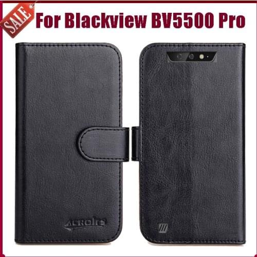 Hot Sale! Blackview BV5500 Pro Case New Arrival 6 Colors High Quality Flip Leather Protective Cover Phone Bag