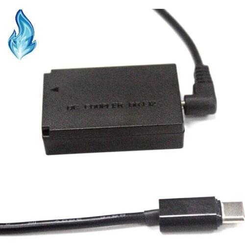 Type C to DC 3.0*1.1mm Cable + LP-E12 Dummy Battery DR-E12 DC Coupler ACK-E12 for M M2 M10 M50 Digital Cameras