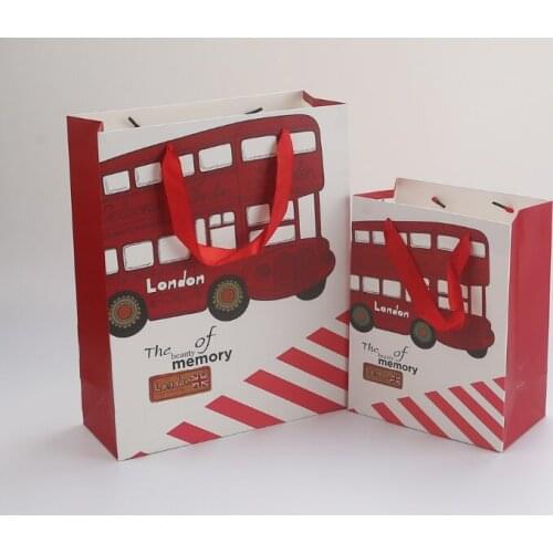 China manufacturers personalised luxury giftbag packaging custom pink paper thank you gift bags with logo print --XP2369