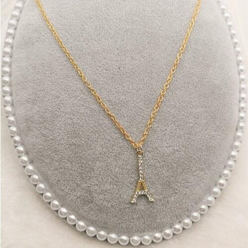 Classic Eiffel Tower Pendant Necklace Seven Pointed Star Necklace Lady Jewelry