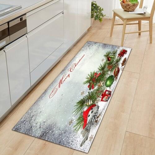 Kitchen Carpet Christmas Entrance Doormat Home Bedroom Hallway Tatami Balcony Decoration Long Anti-Slip Mat Floor Rugs Bathroom