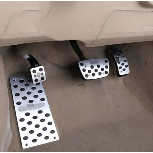Luhuezu Aluminium Alloy Brake Pedals Cover For Toyota Sienna AT Accessories 2012 2013 2014 2015 2016 2017