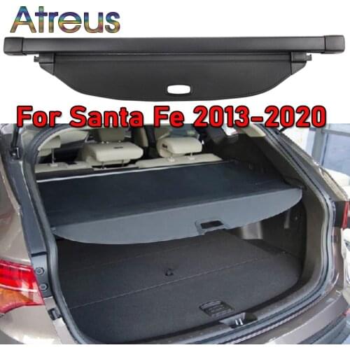 Trunk Parcel Shelf Cover for Hyundai Santa Fe 2021 2020 2019 2018 2017 2016 2015 2014 2013 Retractable Rear Racks Spacer Curtain