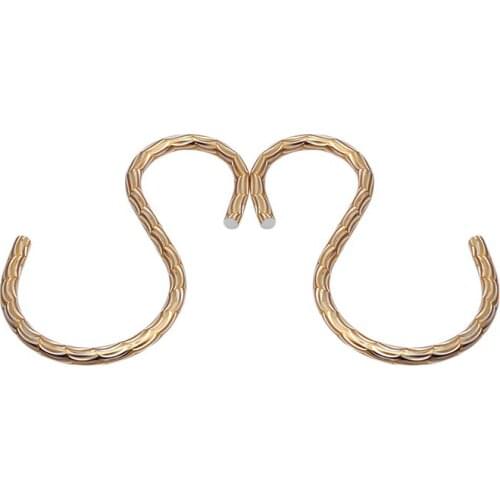 2pcs/lot Aluminum Alloy Gold S Shape Hooks For Clothes Towel Sundries Hanging Hook Home Bath Kitchen Storage Accessories 977174