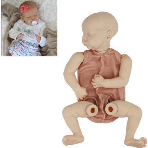 20 Inch 51CM Body Bebe Reborn Doll Realistic Newborn Fabric Unpainted Unfinished Doll Parts DIY Blank Doll Kit