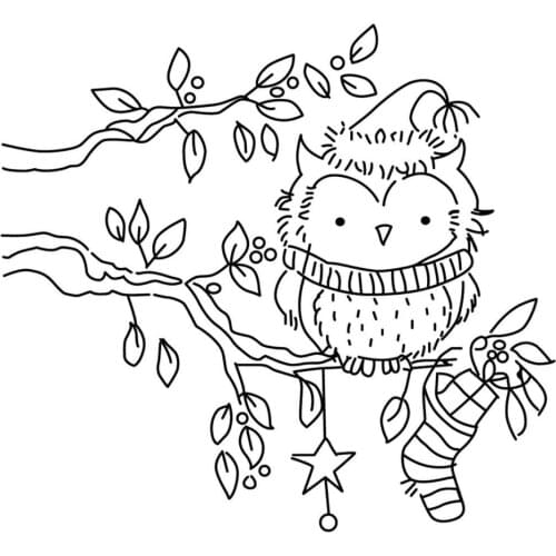 Cartoon Owl stamp Clear Stamp for Scrapbooking Transparent Silicone Rubber DIY Photo Album Decor R9