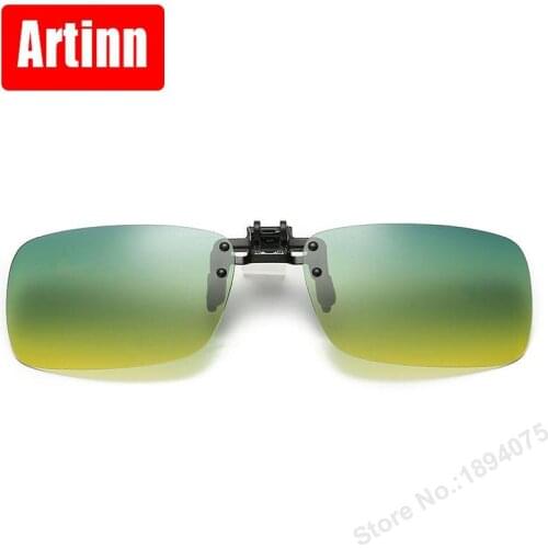 Men polarized sunglasses shade cool color film gradient color glasses folder clip shade sunglasses 9901F
