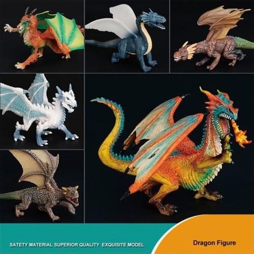 Western Mythology Warcraft Three-Head Chimera Character Toy Set Hellhound Model Fire-Breathing Dragon Character Collection Model