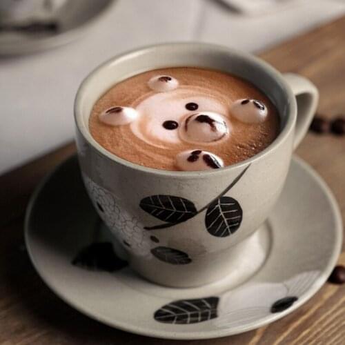 Handmade Japanese Espresso Coffee Cup And Saucer Set Retro Tea Cup Set Vintage Reusable Tazas De Cafe Dinnerware Sets EB5BD