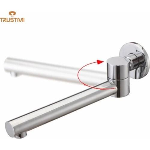 Wall Mounted Bath tub Shower Mixer Faucet Chrome Solid Bass Female Wall Outlet Solid In Spout Filler Bathroom