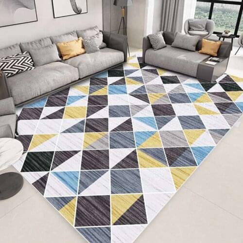 Nordic geometric carpet bedroom decoration non-slip carpet living room floor mat sofa carpet household indoor carpet rectangular
