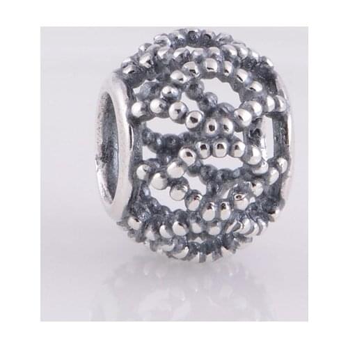 NEW 925 Sterling Silver Openwork Pattern Charm Bead Fits Original Pandora Charm Bracelet DIY Jewelry Making LW229