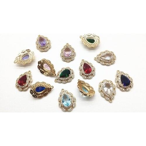 New arrival! 23x17mm 20pcs Cubic Zirconia/Crystal Drop charm for Jewelry accessories Earrings DIY parts,hand Made Earring Making