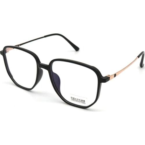 New 2021 TR90 Blue Light Blocking Glasses Women Men Large Frame Polygon Glasses Frames Can Custom Myopia Reading Eyeglasses