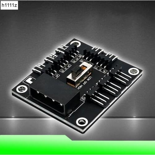 Wholesale 1 to 8 3Pin Fan Hub Pwm Sata Molex Splitter PC Mining Cable 12V Power Suppply Cooler Cooling Speed Controller Adapter