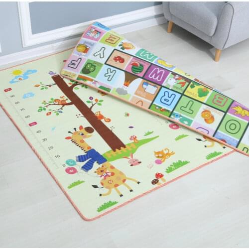 Foam Floor Tiles Protective Floor Mat Baby Play Mat 200*180*0.5cm Crawling Mat Baby Carpet Cartoon Developing Mat for Children
