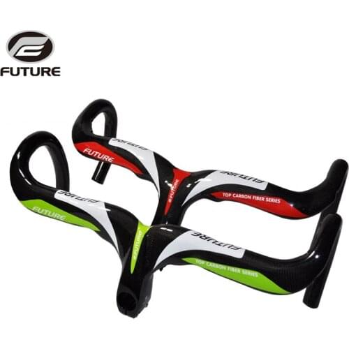 Future full carbon road bike handlebars with stem drop road handlebar/bent bar manillar de carbono bici carretera bicycle parts
