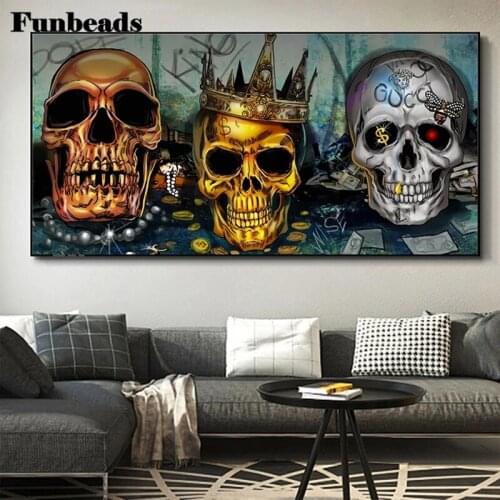 Modern Abstract Skull diy Diamond painting full drill 5d diamond embroidery mosaic picture diamond stitch decor puzzle FF5590