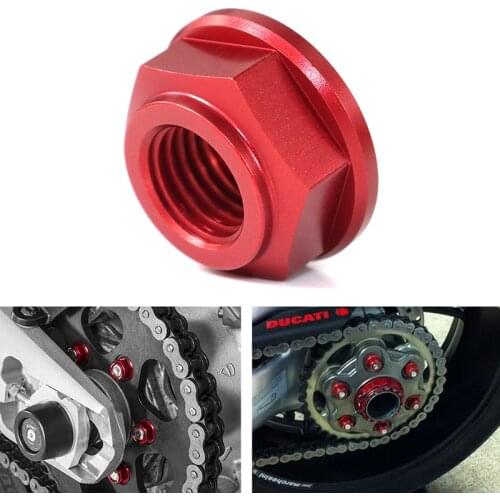 T6-7075 M10x1.25 CNC Rear Sprocket Nuts For Kawasaki Versys 1000 Versys 650 Z1000 Z900 Z800 Z750 Z650 Z300 Z250 Z250SL Z125 Pro
