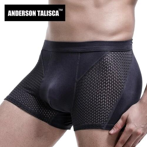 ANDERSON TALISCA Thin Underwear Men Boxer Mesh Modal Para Hombre Man Penis Mens Boxers Cuecas Masculina Boxershorts Homme L-4XL