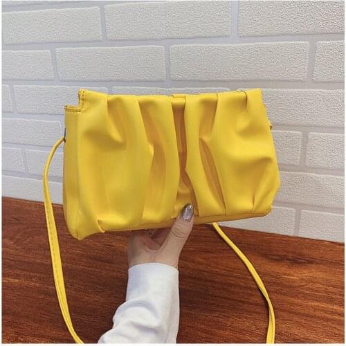 CROWDALE Baguette bags for Ladies single shoulder messenger bag PU Solid color Polyester Fashion designer handbags high quality