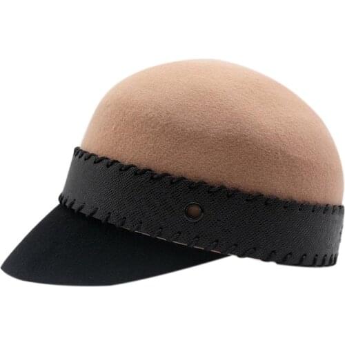 Fibonacci Winter Equestrian Cap High Quality Wool Fedoras Fashion Felt Hat Belt Women Fedora Outdoor Casual Travel Knight Cap