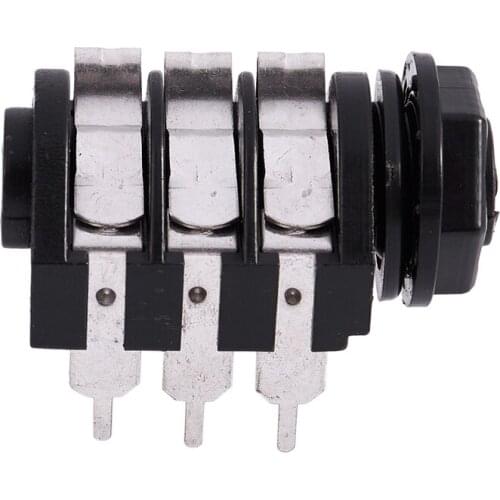 1/4" 6.5mm Stereo Audio PCB Panel Mount Headphone Jack Socket 6 Pin