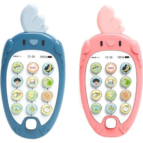 1 Pcs Electronic Baby Nibble Pacifier Simulation Education Cell Phone, Intelligent Bottle Toy Baby Bite Can for Toddlers