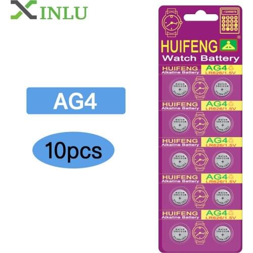 10pcs/lot AG4 Battery 377A 377 LR626 SR626SW SR66 LR66 button cell Coin Battery for Watch Key Toy Car Remote conttrol Batteries