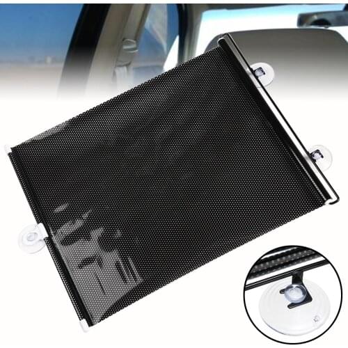 125x40cm Retractable Car Curtain Side Rear Window Roller Sun Shade Sunscreen Visor Blind Windshield Anti-UV Protector Film