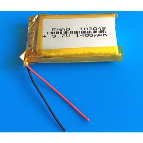 3.7V 1400mAh lithium polymer rechargeable Lipo battery for bluetooth GPS wired microphone smart watches speaker Recorder 103048