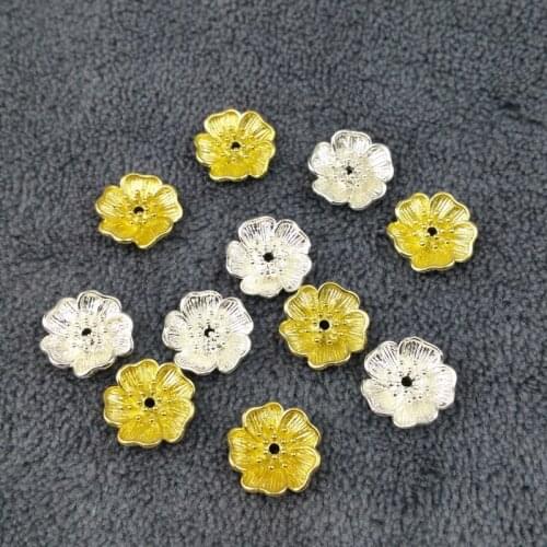 5pcs/lot 11mm brass color filigree flower for earring Hand chain brooch accessories Jewelry DIY Components handmade