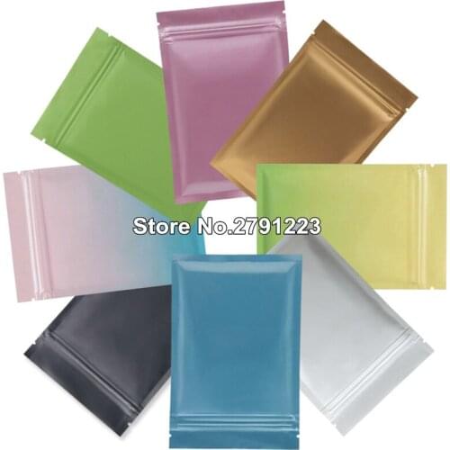 7*10cm Colors Mini Ziplock Bag Aluminized Recyclable Bags Mini Plastic Bags Pink Zip lock Jewelry Storage Bag With Zipper