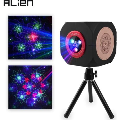 ALIEN RGB Rechargeable Wireless Bluetooth Speaker Laser Projector Stage Lighting Effect For Party Outdoor DJ Disco Holiday Xmas